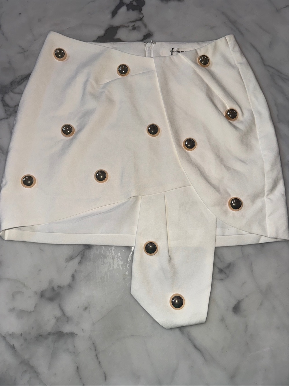 Commense Mini Skirt with Gold Buttons